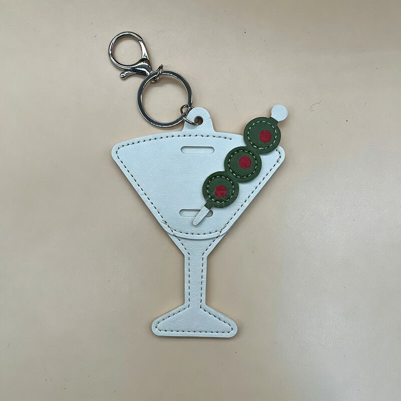 Novelty Leather Bag Charm Keychain - Babylon Leather - Babylon LeatherBabylon LeatherPP29-Drink Cup Charm