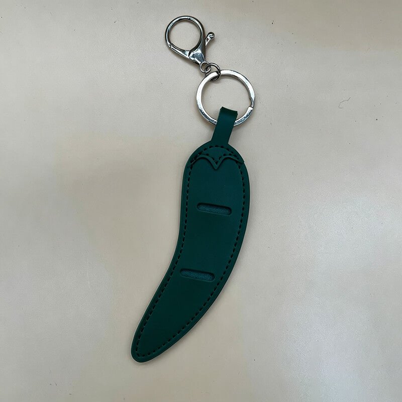 Novelty Leather Bag Charm Keychain - Babylon Leather - Babylon LeatherBabylon LeatherPP29-Green Chili Pepper Charm