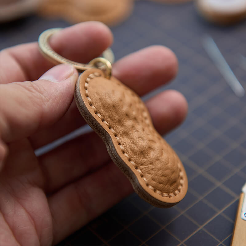 Nut - Shaped Leather Keychain DIY Kit – Babylon Leather - Babylon LeatherBabylon LeatherLZ91