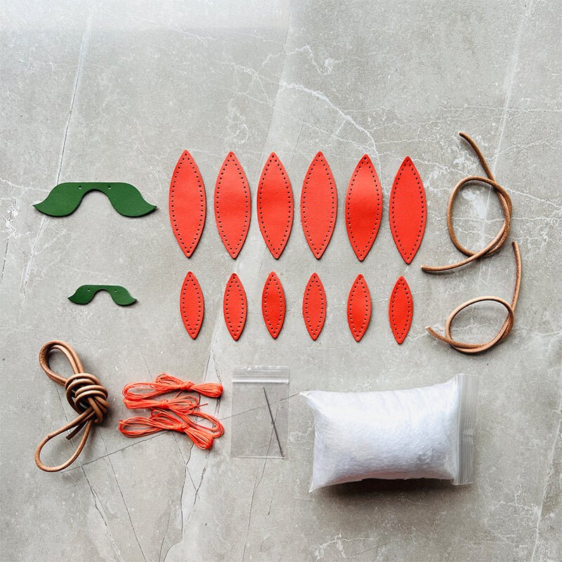 Orange - Shaped Charm DIY Kit – Babylon Leather - Babylon LeatherBabylon LeatherSG16-With Lanyard-1 Large & 1 Small