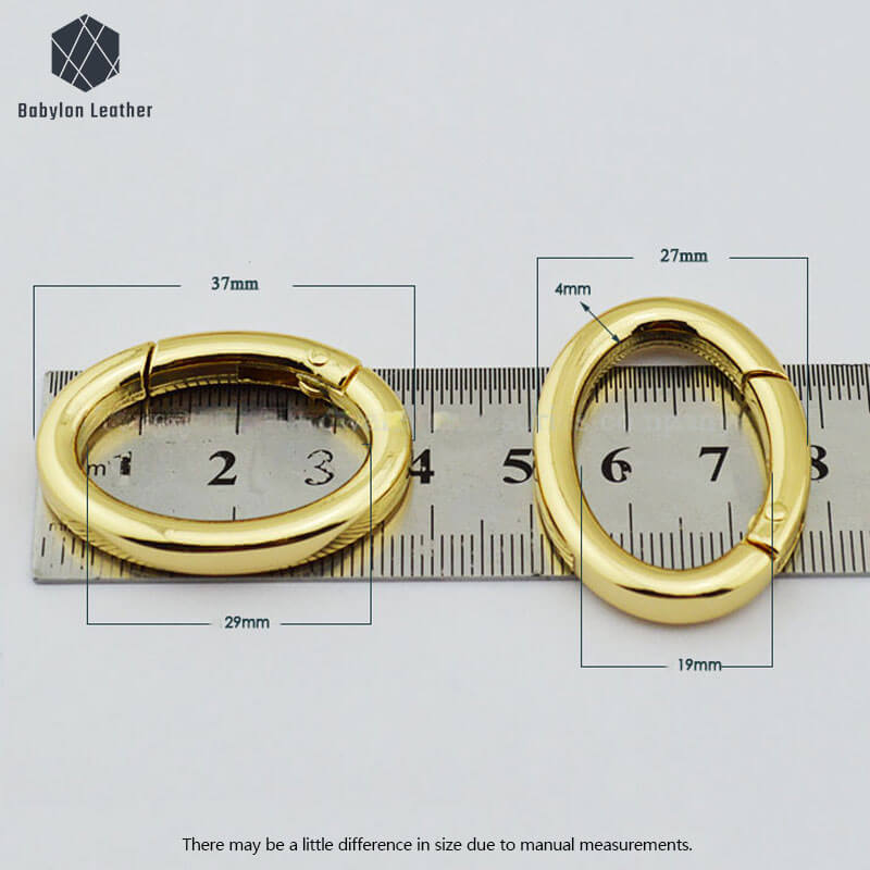 Oval Shoulder Strap Adjuster Spring Gate O Ring(2 PACK) - Babylon LeatherBabylon LeatherSGOR-008
