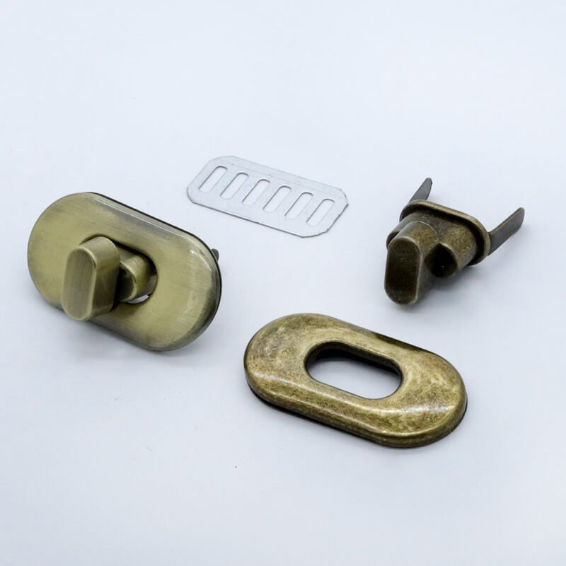 Oval Turn Lock Clasp - Babylon Leather - Babylon LeatherBabylon LeatherJY15-Gold-Individually Packed Oval Turn Lock