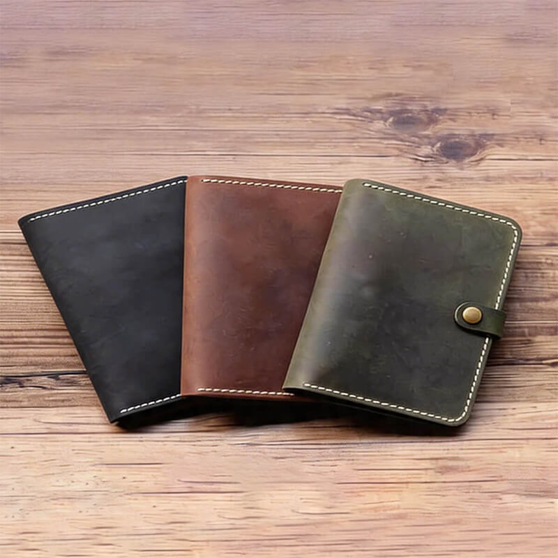 Passport & Card Case Crazy Horse Leather DIY Kit – Babylon Leather - Babylon LeatherBabylon LeatherCY53-Brown