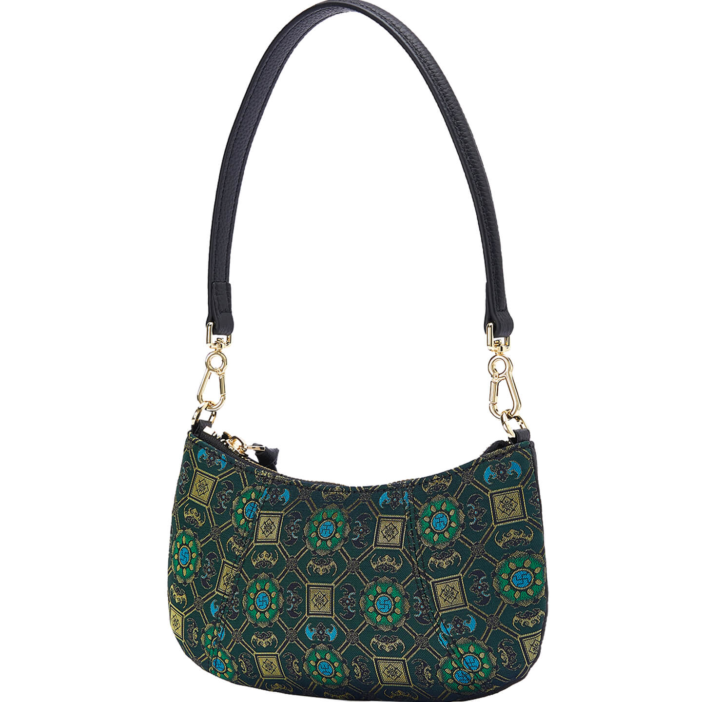 Pattern Reverie Leather and Silk Crossbody Bag – Babylon Leather - Babylon LeatherBabylon LeatherTX197-Black