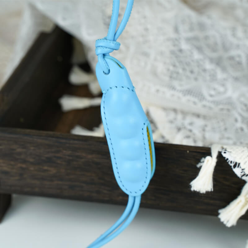 Pea Pod Design Leather Hanging Charm – Babylon Leather - Babylon LeatherBabylon LeatherLL89-Blue