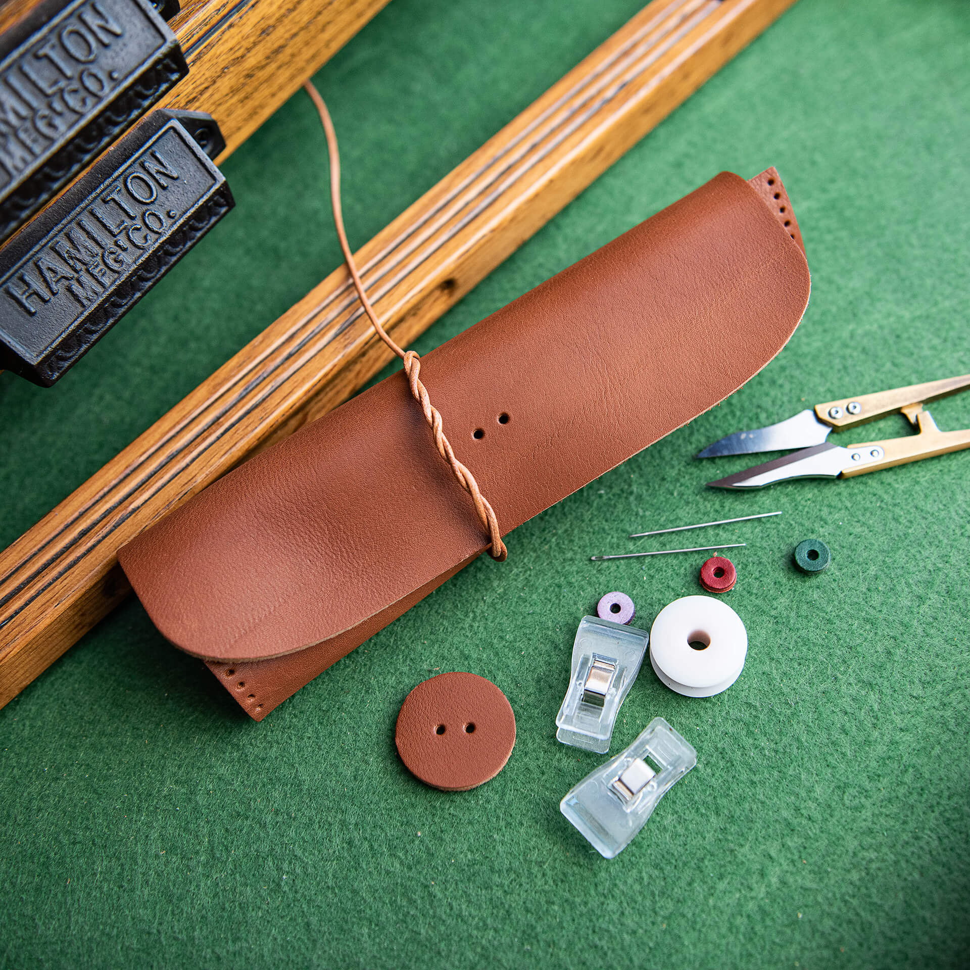 Pen Pouch Crazy Horse Leather DIY Kit – Babylon Leather - Babylon LeatherBabylon LeatherLZ44 - Brown - Soft Veg Tanned Leather