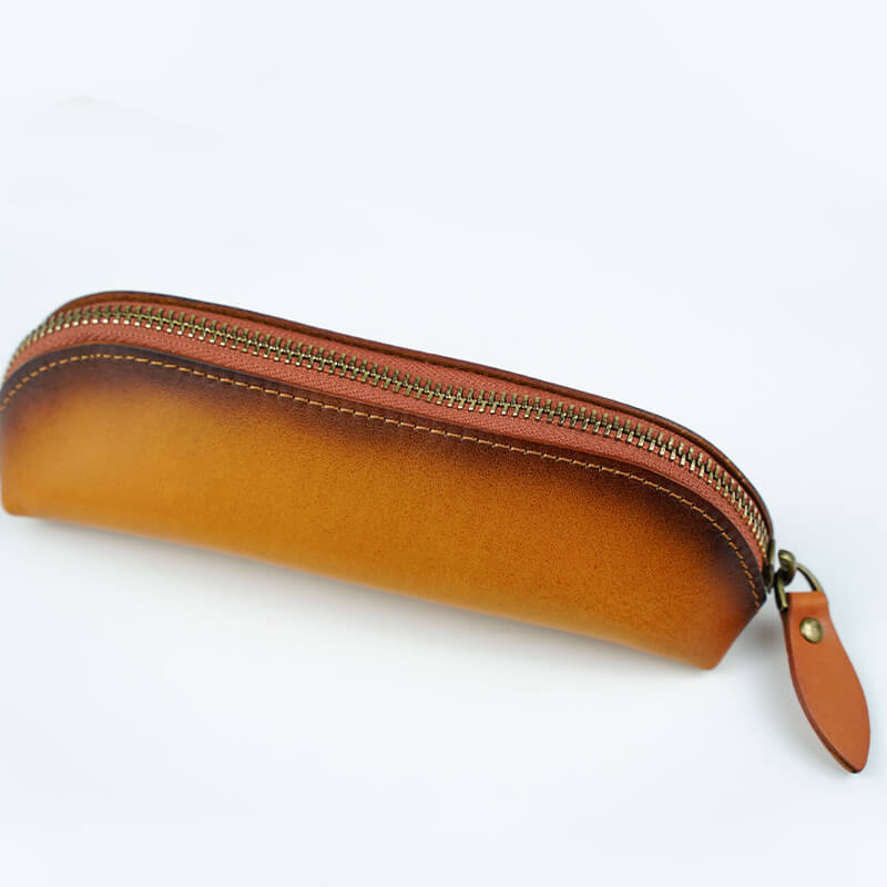 Pencil Case Shape Leather Charm Keychain – Babylon Leather - Babylon LeatherBabylon LeatherLL85-Brown