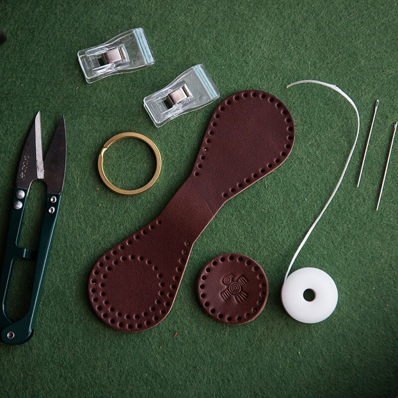 Personalized Keychain DIY Leather Kit – Babylon Leather - Babylon LeatherBabylon LeatherLZ65-Coffee-Veg Tanned Leather