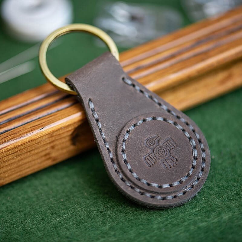 Personalized Keychain DIY Leather Kit – Babylon Leather - Babylon LeatherBabylon LeatherLZ65-Grey-Crazy Horse Leather