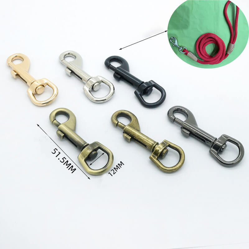Pet Leash Swivel Snap Hook - Babylon Leather - Babylon LeatherBabylon LeatherJY09-Gold-12mm