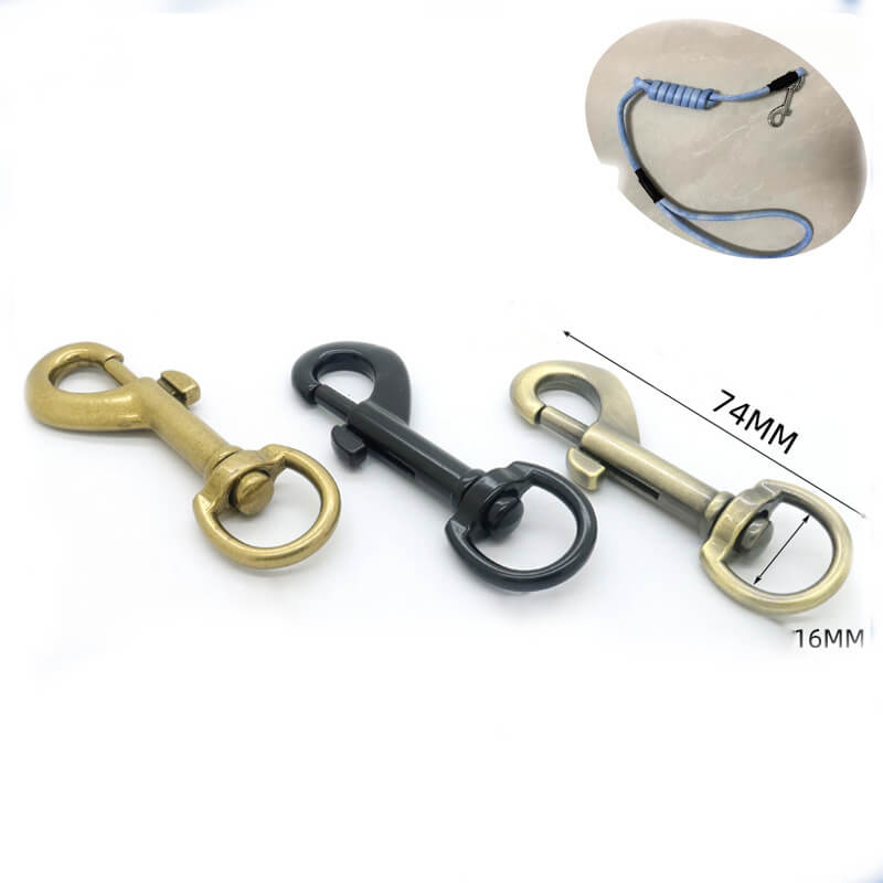 Pet Leash Swivel Snap Hook - Babylon Leather - Babylon LeatherBabylon LeatherJY09-Gold-12mm