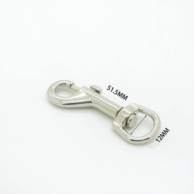 Pet Leash Swivel Snap Hook - Babylon Leather - Babylon LeatherBabylon LeatherJY09-Silver-12mm