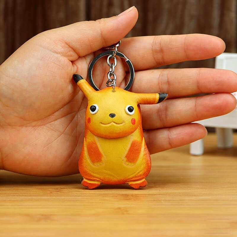 Pikachu Style Leather Bag Charm – Babylon Leather - Babylon LeatherBabylon LeatherLLZ61-Yellow