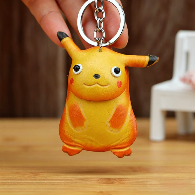 Pikachu Style Leather Bag Charm – Babylon Leather - Babylon LeatherBabylon LeatherLLZ61-Yellow
