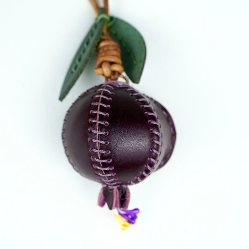 Pomegranate Fruit Style Leather Charm – Babylon Leather - Babylon LeatherBabylon LeatherLL58-Purple