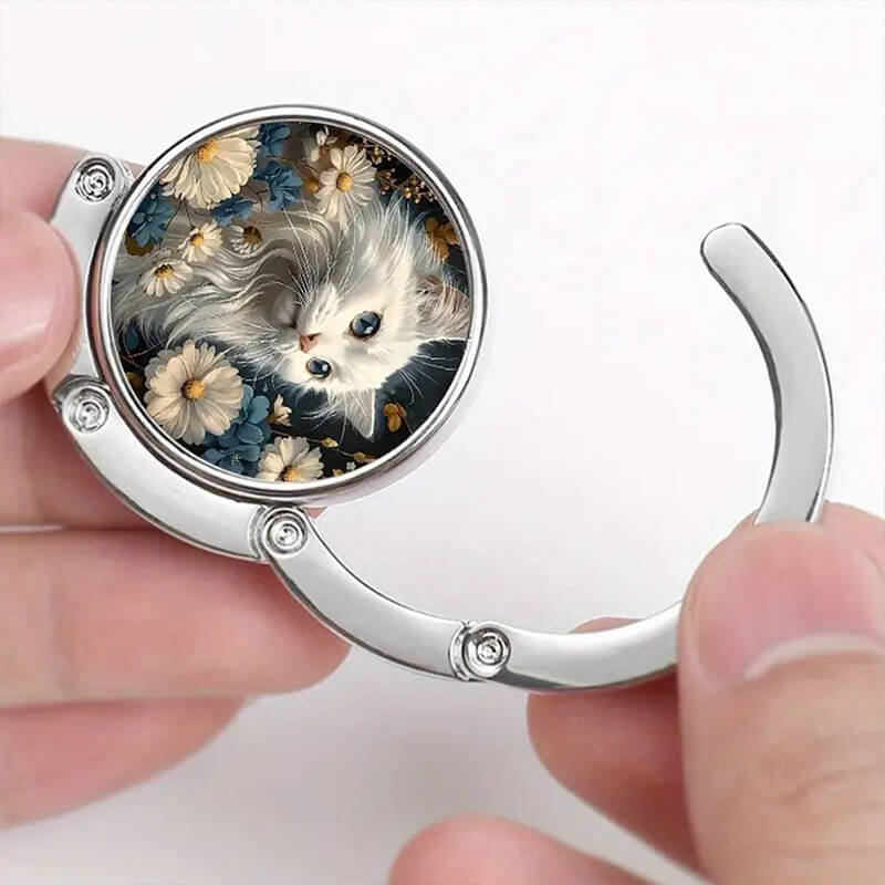 Portable Round Foldable Purse Hook for Table Handbag Hanger – Babylon Leather - Babylon LeatherBabylon LeatherPP07-Rose-1Pcs