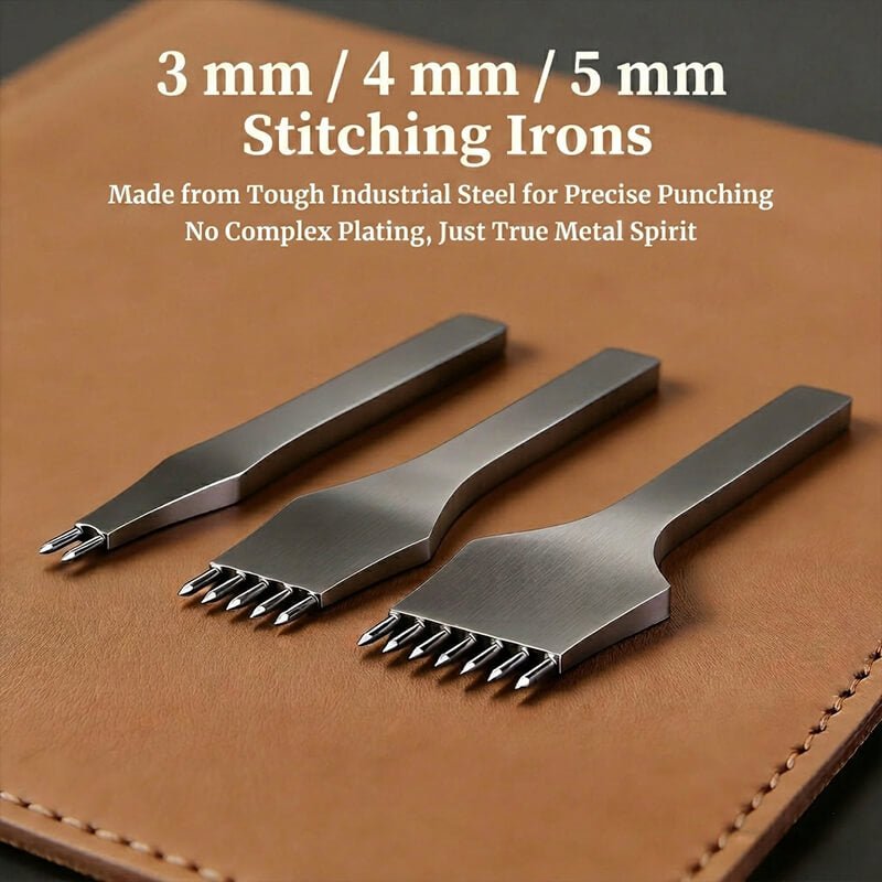 Premium D2 Steel Round Pricking Iron for Internal Seams – Babylon Leather - Babylon LeatherBabylon LeatherXH14-3mm-2 Prong