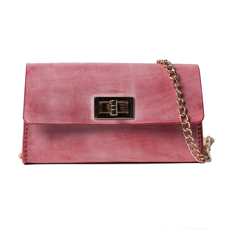 Premium Fog - Waxed Leather Baguette Bag DIY Kit – Babylon Leather - Babylon LeatherBabylon LeatherLZ53 - Pink - Waxed Leather