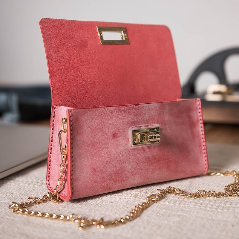 Premium Fog - Waxed Leather Baguette Bag DIY Kit – Babylon Leather - Babylon LeatherBabylon LeatherLZ53 - Pink - Waxed Leather