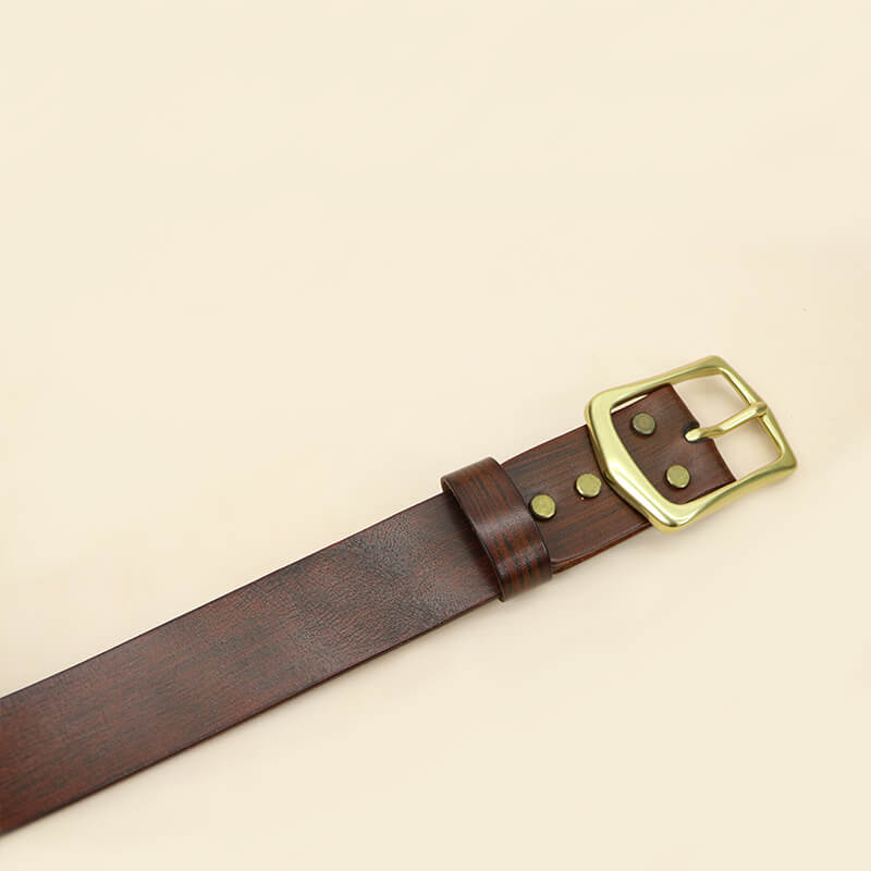 Premium Full - Grain Leather Belt Finished with a Solid Brass Buckle – Babylon Leather - Babylon LeatherBabylon LeatherLB02-Brown-41" | 105 cm