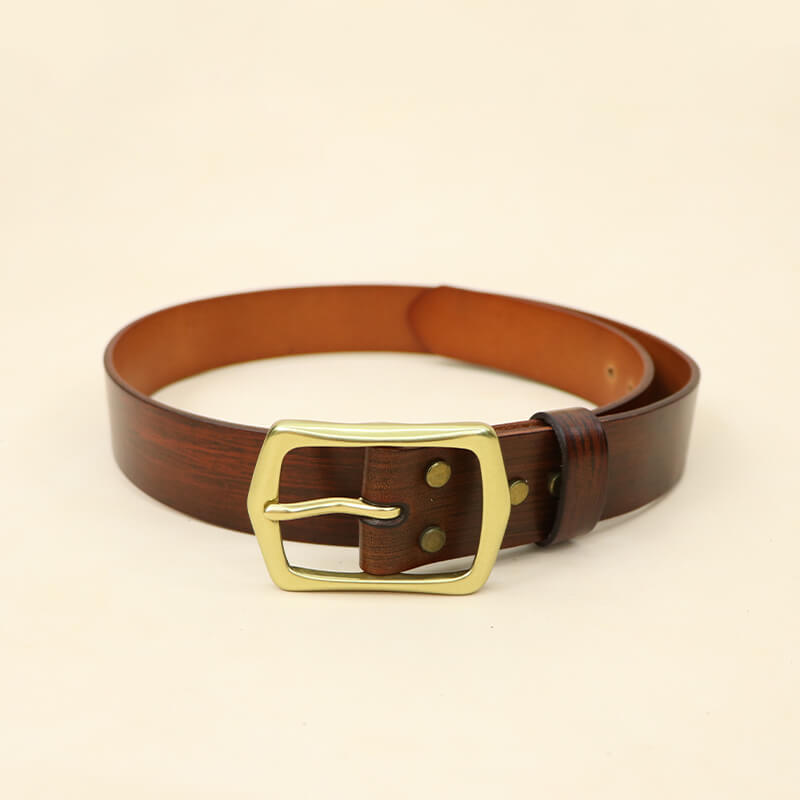 Premium Full - Grain Leather Belt Finished with a Solid Brass Buckle – Babylon Leather - Babylon LeatherBabylon LeatherLB02-Brown-41" | 105 cm