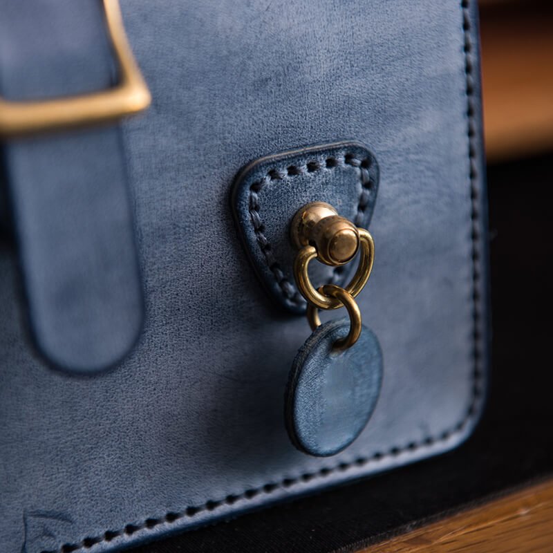 Premium Full - Grain Leather Doctor Bag DIY Kit – Babylon Leather - Babylon LeatherBabylon LeatherLZ38-Blue-Matte Wax Leather