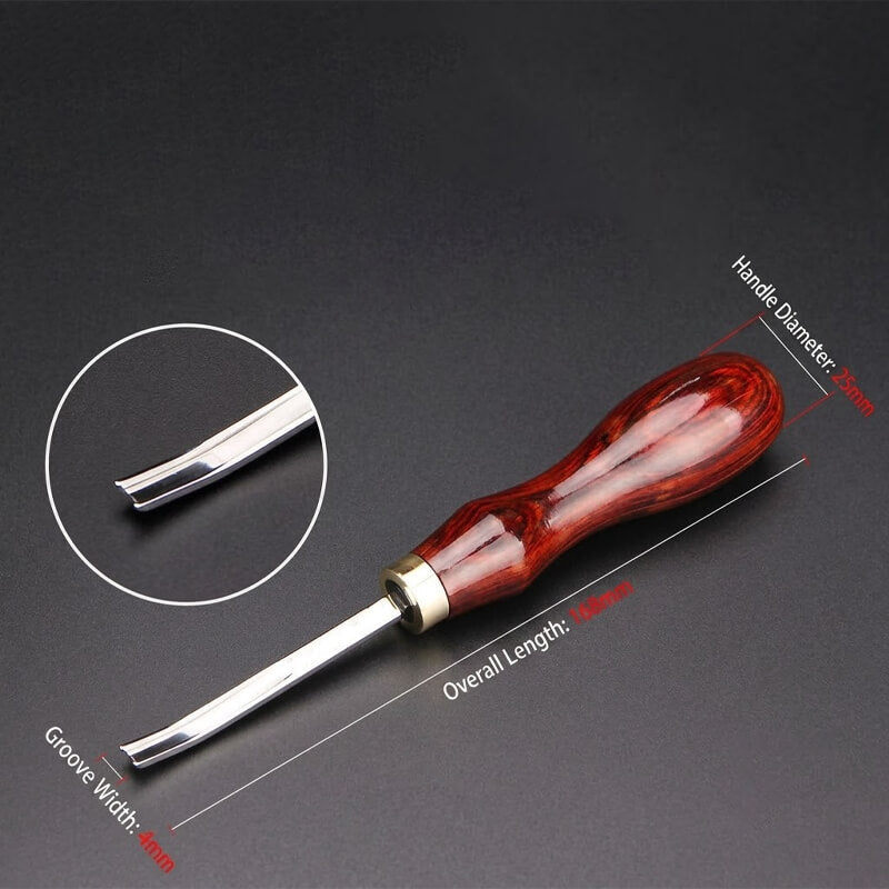 Premium Leather Skiver D2 Steel Rosewood Handle – Babylon Leather - Babylon LeatherBabylon LeatherXH29-4mm