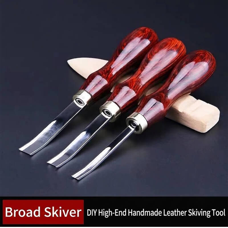 Premium Leather Skiver D2 Steel Rosewood Handle – Babylon Leather - Babylon LeatherBabylon LeatherXH29-4mm