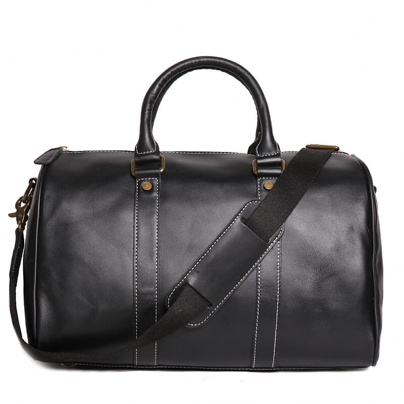 Premium Top Grain Leather Travel Duffel Bag – Babylon Leather - Babylon LeatherBabylon LeatherLJ010 - Black