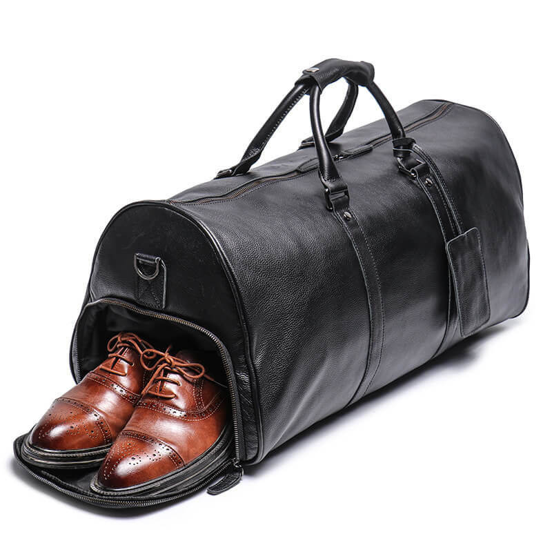 Premium Top - Grain Leather Weekender Duffel Bag – Babylon Leather - Babylon LeatherBabylon LeatherLJ110-Black