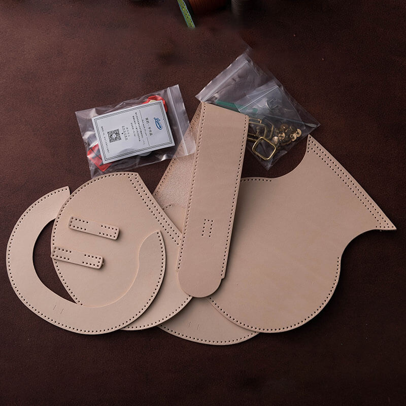 Premium Veg - Tanned Leather Saddle Bag DIY Kit – Babylon Leather - Babylon LeatherWomen’s Leather Bag DIY KitBabylon LeatherLZ33 - Natural - Vegetable - Tanned Leather