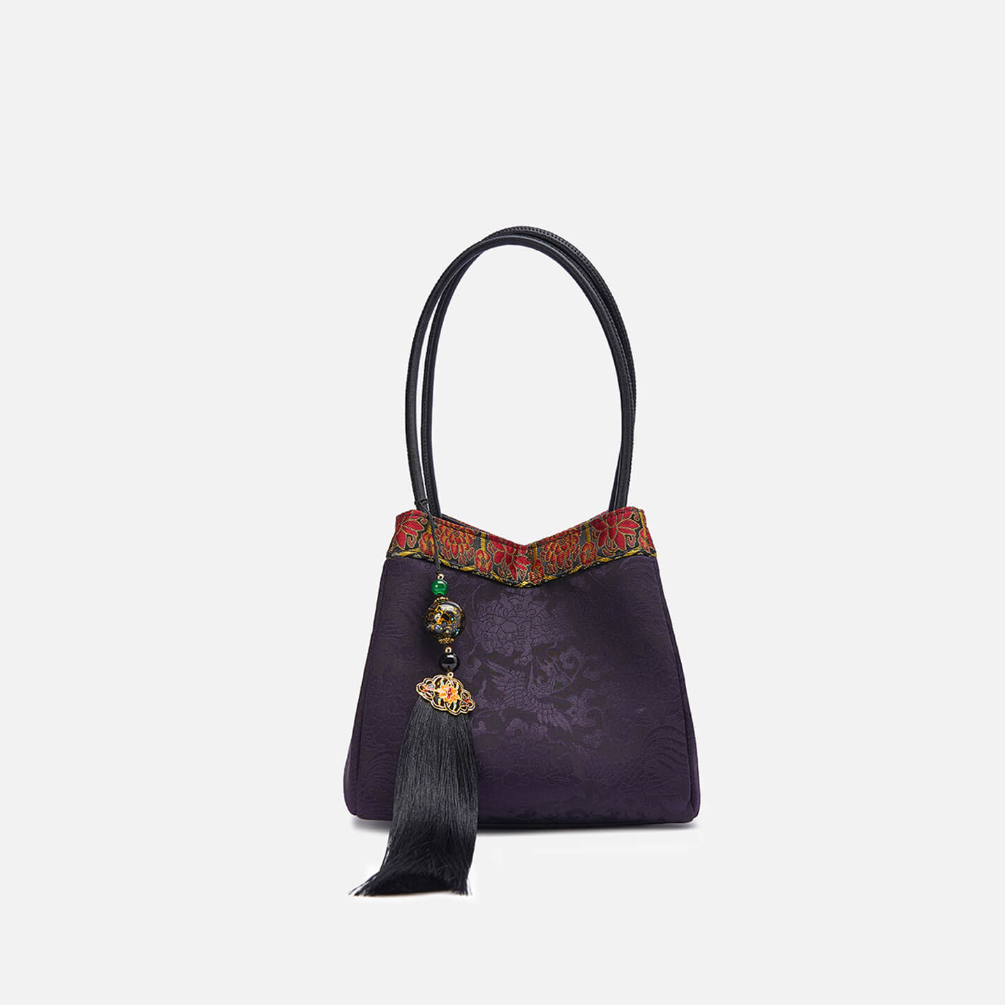 Quiet Harmony Silk Tote Handbag – Babylon Leather - Babylon LeatherBabylon LeatherTX202-Purple
