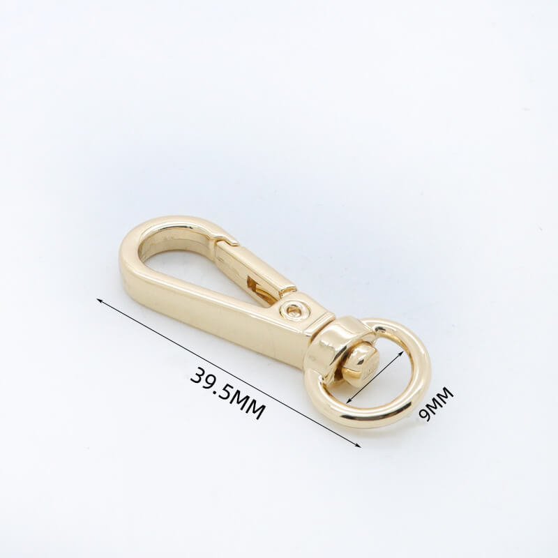 Rectangular Eye Swivel Snap Hook - Babylon Leather - Babylon LeatherBabylon LeatherJY01-Gold-10mm