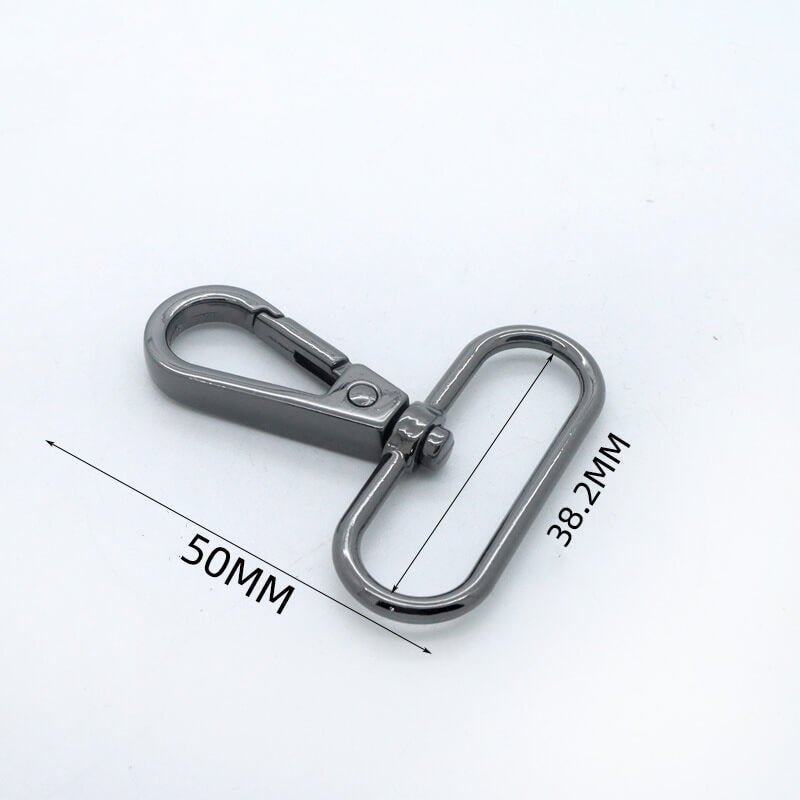 Rectangular Eye Swivel Snap Hook - Babylon Leather - Babylon LeatherBabylon LeatherJY01-Gunmetal-38mm-Oval End