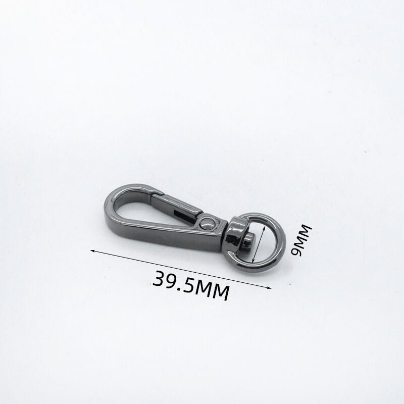 Rectangular Eye Swivel Snap Hook - Babylon Leather - Babylon LeatherBabylon LeatherJY01-Gunmetal-9mm