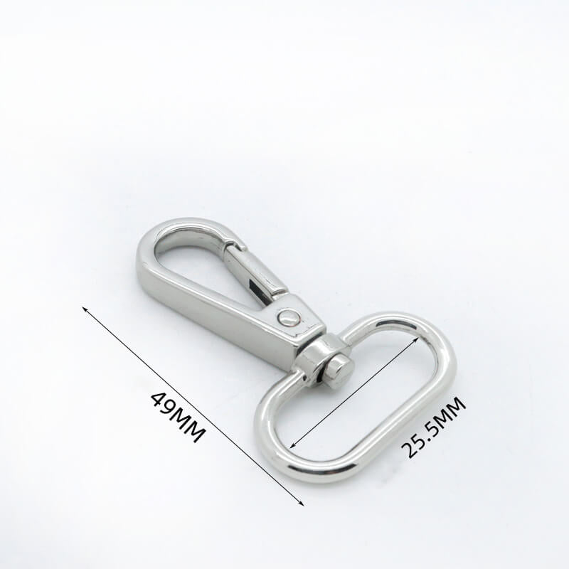 Rectangular Eye Swivel Snap Hook - Babylon Leather - Babylon LeatherBabylon LeatherJY01-Silver-25.5mm-Oval End
