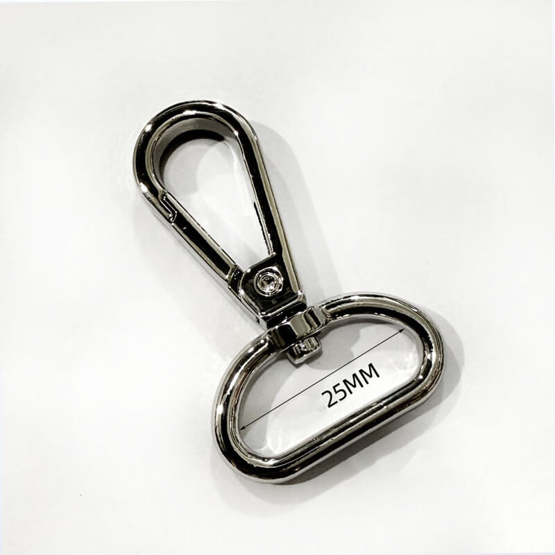 Rectangular Eye Swivel Snap Hook - Babylon Leather - Babylon LeatherBabylon LeatherJY01-Silver-25mm-Triangle End
