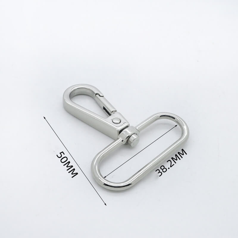 Rectangular Eye Swivel Snap Hook - Babylon Leather - Babylon LeatherBabylon LeatherJY01-Silver-38mm-Oval End