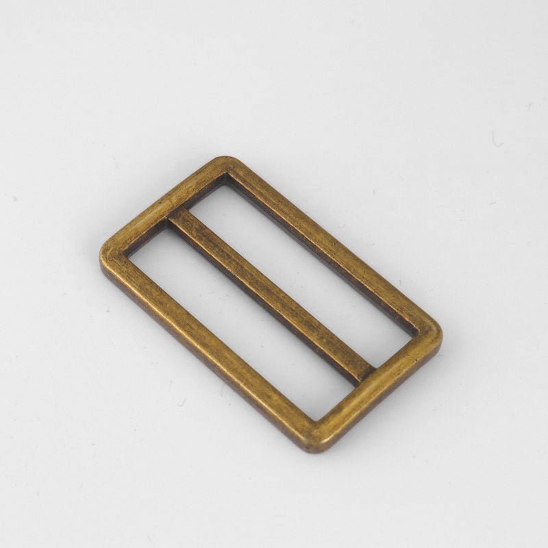Rectangular Strap Slide Buckle - Babylon Leather - Babylon LeatherBabylon LeatherJY19-Antique Brass-38.6mm