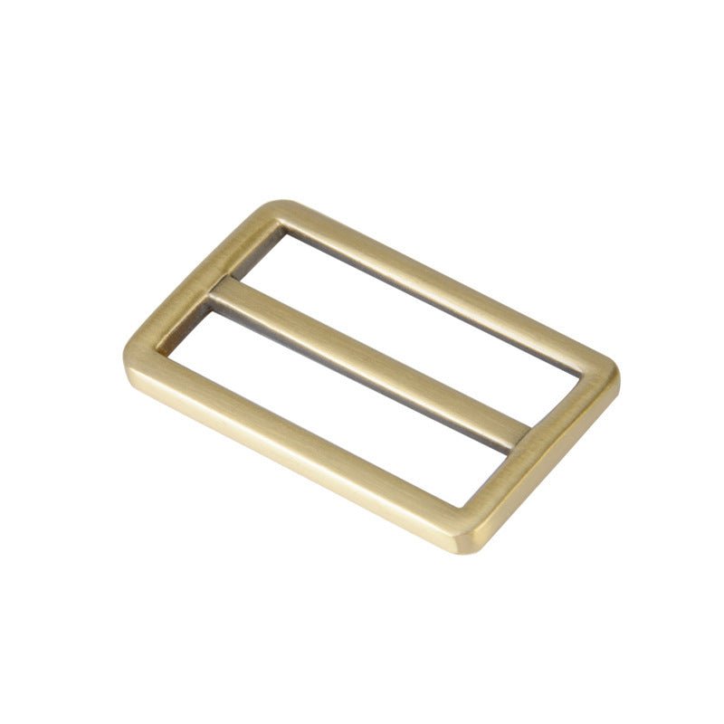 Rectangular Strap Slide Buckle - Babylon Leather - Babylon LeatherBabylon LeatherJY19-Brushed Antique Brass-38.6mm