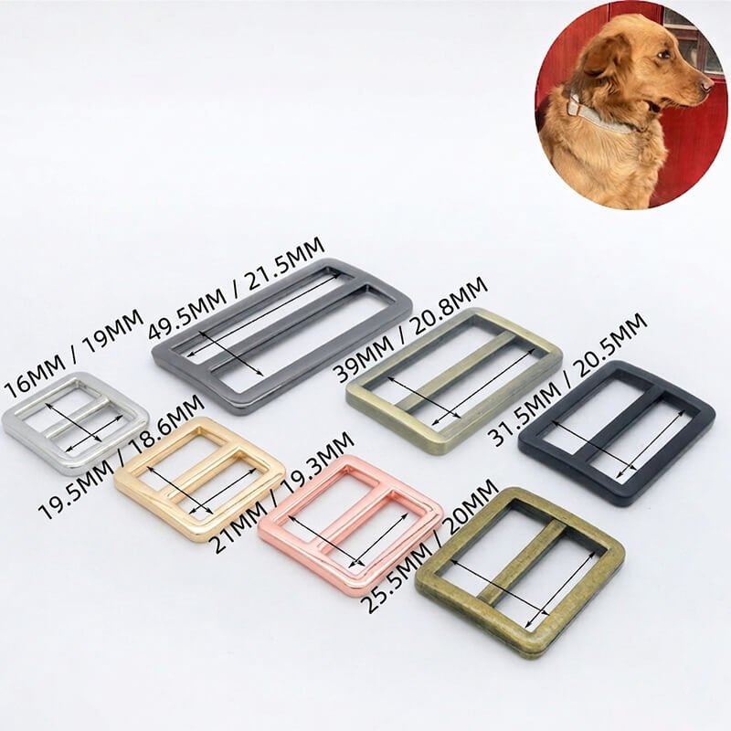 Rectangular Strap Slide Buckle - Babylon Leather - Babylon LeatherBabylon LeatherJY19-Gold-16mm