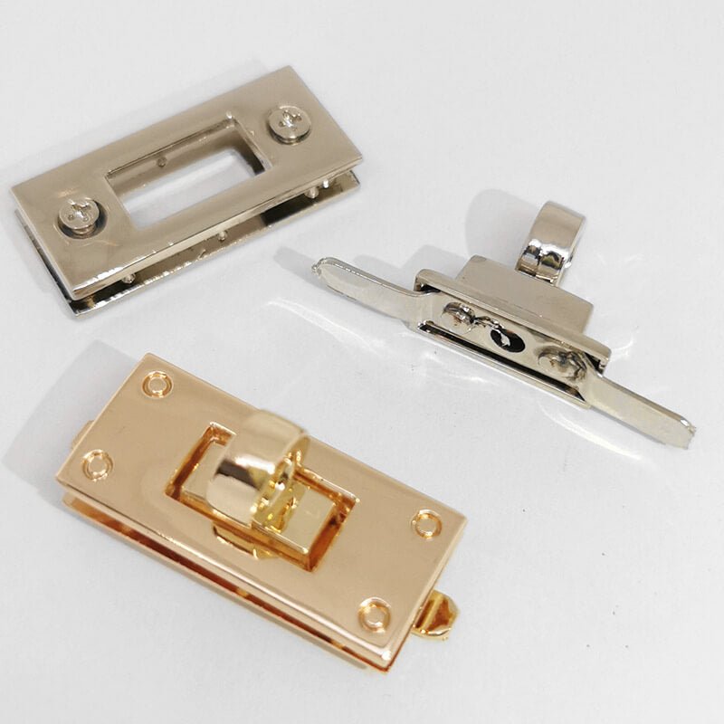 Rectangular Turn Lock Clasp - Babylon Leather - Babylon LeatherBabylon LeatherJY16-Gold