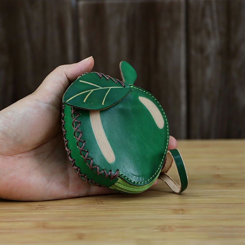 Red Apple - Shaped Leather Coin Purse – Babylon Leather - Babylon LeatherBabylon LeatherLLZ46-Red