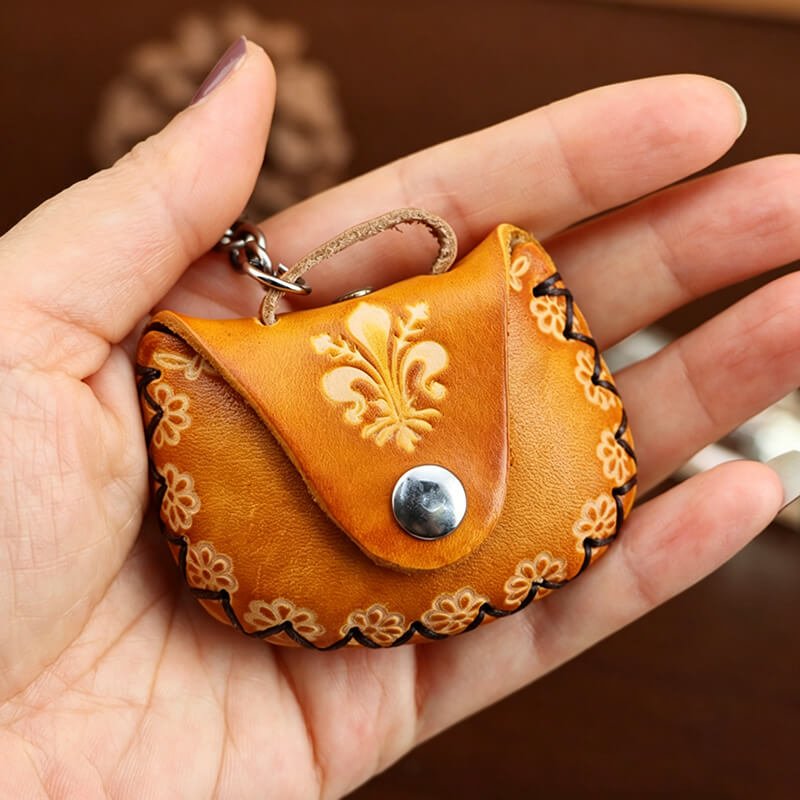 Red Mini Handbag Leather Bag Charm – Babylon Leather - Babylon LeatherBabylon LeatherLLZ74-Brown