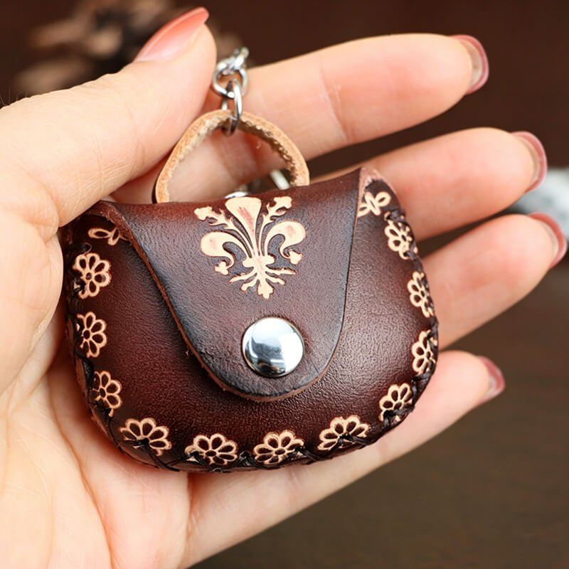 Red Mini Handbag Leather Bag Charm – Babylon Leather - Babylon LeatherBabylon LeatherLLZ74-Coffee