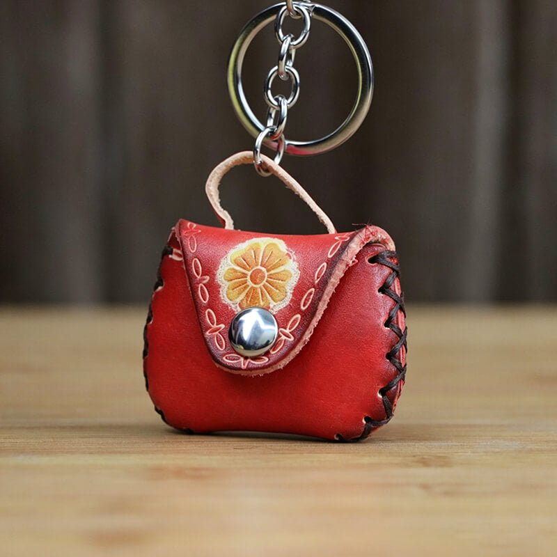 Red Mini Handbag Leather Bag Charm – Babylon Leather - Babylon LeatherBabylon LeatherLLZ74-Red