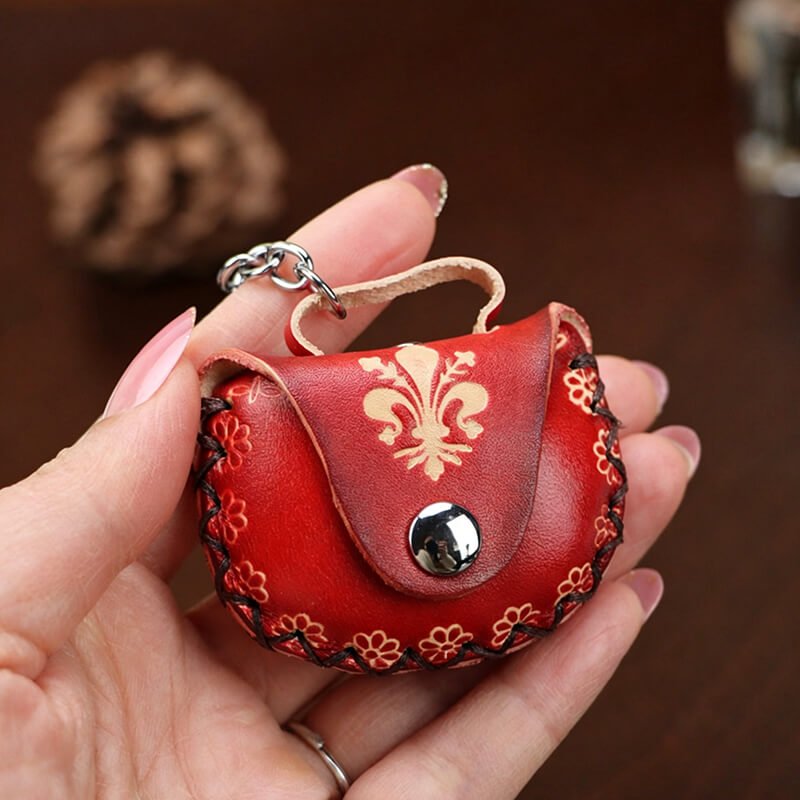 Red Mini Handbag Leather Bag Charm – Babylon Leather - Babylon LeatherBabylon LeatherLLZ74-Red