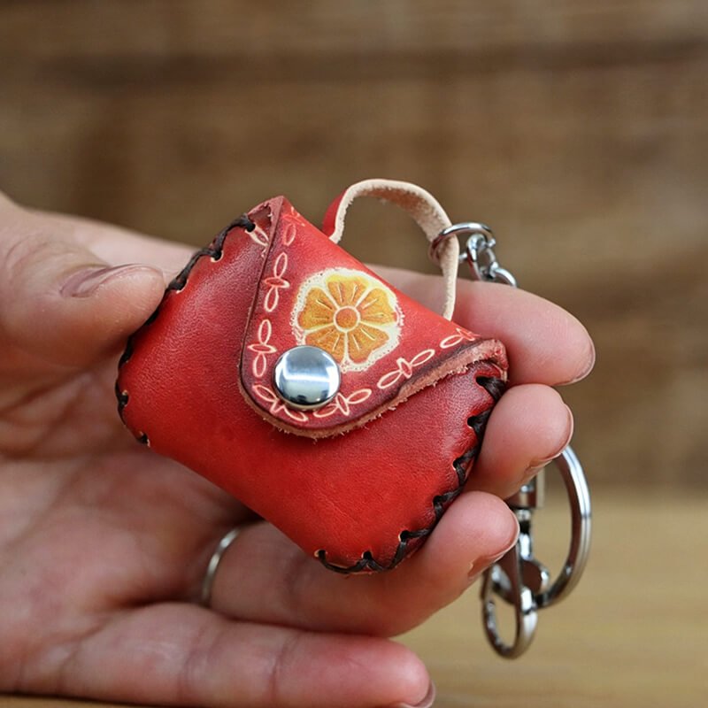 Red Mini Handbag Leather Bag Charm – Babylon Leather - Babylon LeatherBabylon LeatherLLZ74-Red