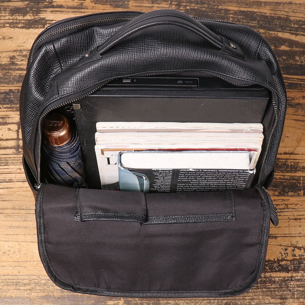 Refined Top - Grain Leather Laptop Backpack – Babylon Leather - Babylon LeatherBabylon LeatherLJ116-Black