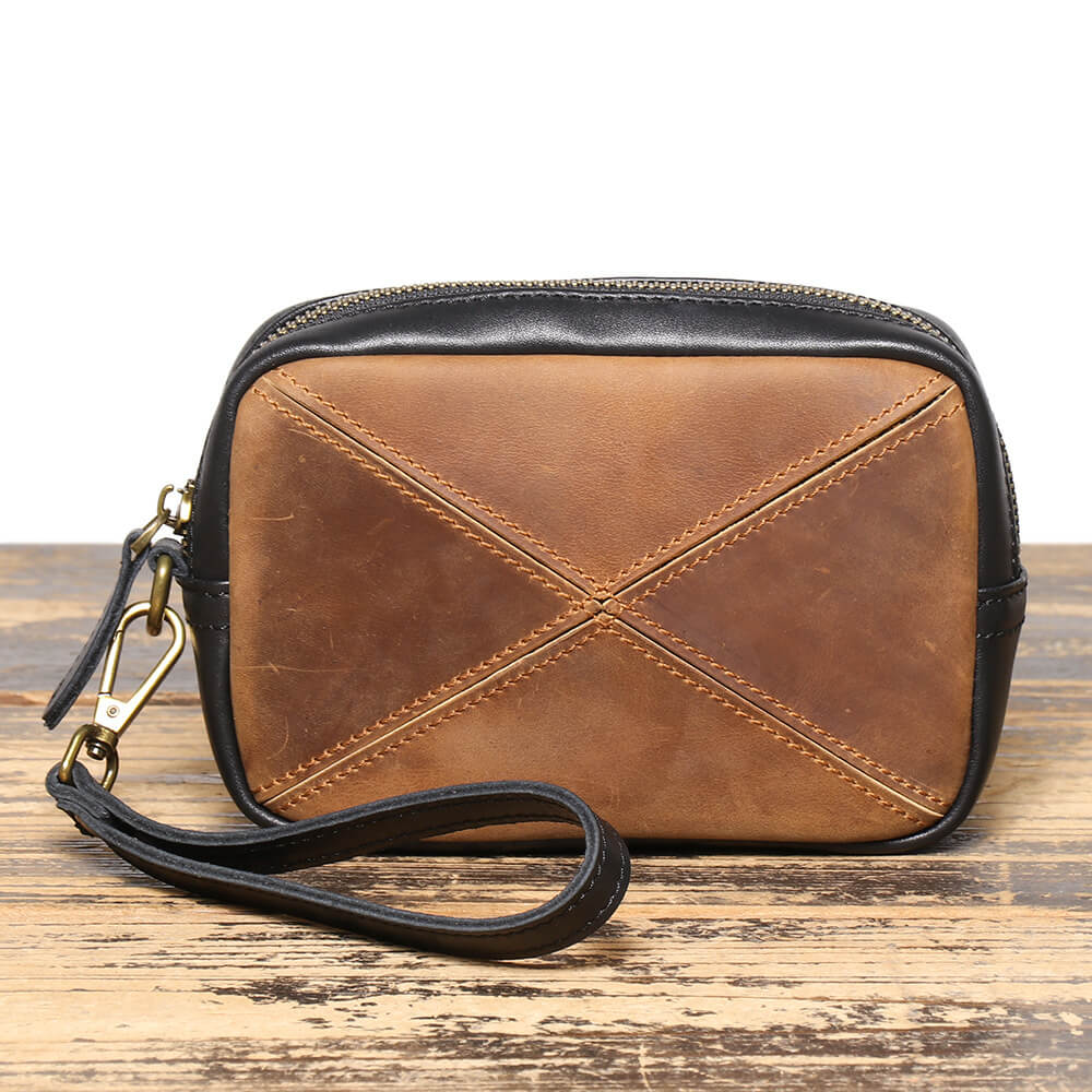 Retro Leather Patchwork Crossbody Bag – Babylon Leather - Babylon LeatherBabylon LeatherLJ058 - Brown